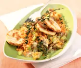 Linsen-Pilz-Salat mit Parmesanplätzchen