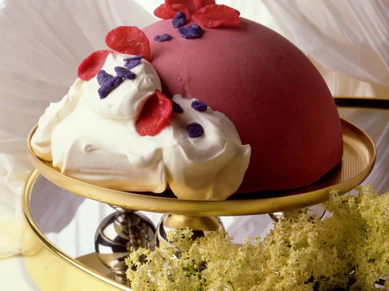 Holunder-Buttermilch-Eisbombe