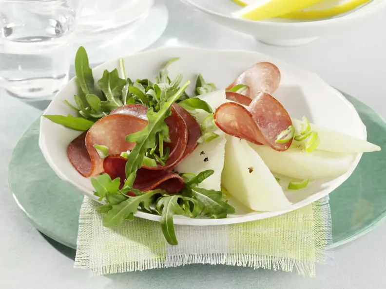 Rucolasalat mit Melone