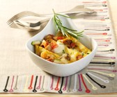 Polenta-Auflauf mit Champignons und Zucchini