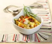 Polenta-Auflauf mit Champignons und Zucchini