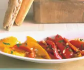 Paprika-Orangen-Antipasti mit Safran