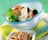 Brombeer-Dessert mit Quark