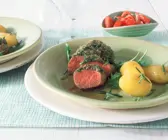 Lammrückenfilet mit Rucolakruste