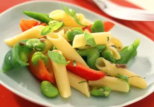 Penne mit Bohnen