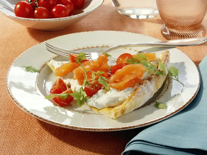 Lachs-Frischkäse-Tarte
