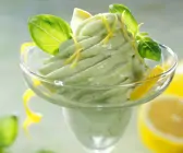 Zitronen-Basilikum-Sorbet