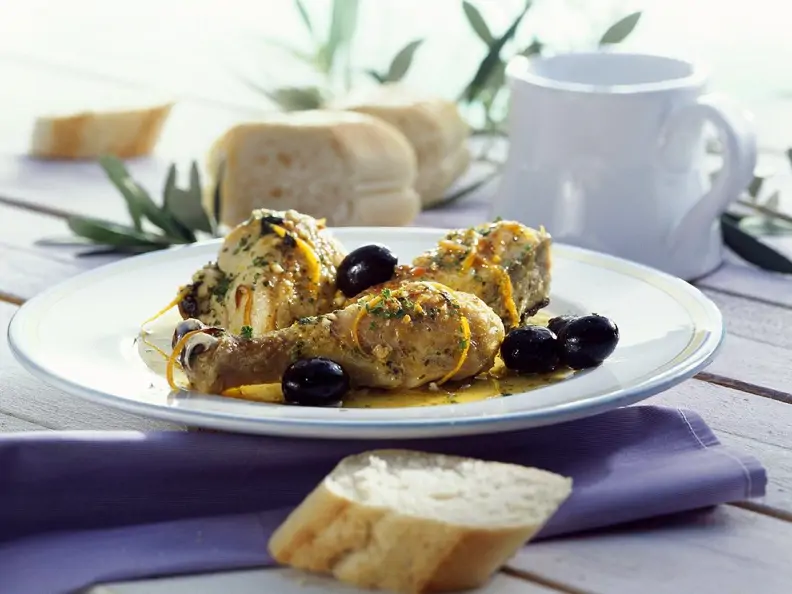 Hähnchen in Orangenmarinade