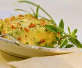 Gebackene Polenta mit Gemüse