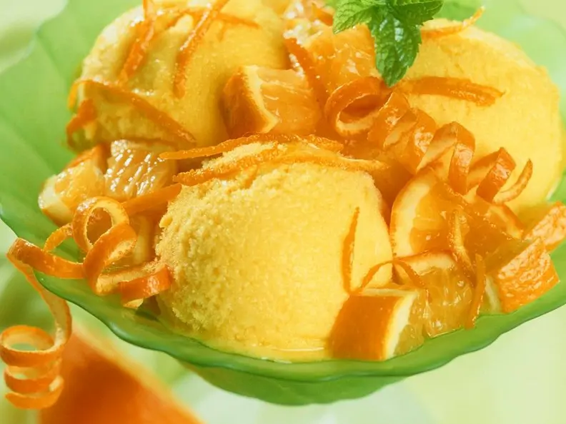 Orangensorbet