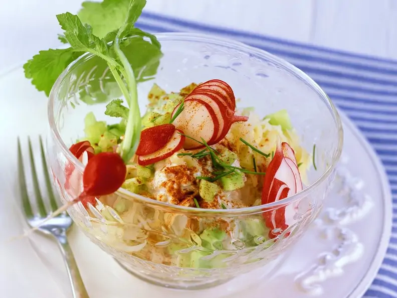 Gurken mit Joghurt Getreideflocken