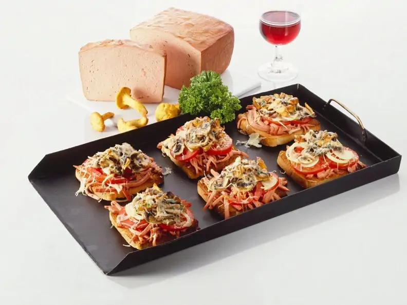 Gratinierter Leberkäsetoast