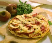 Hackfleischpizza mit Äpfeln