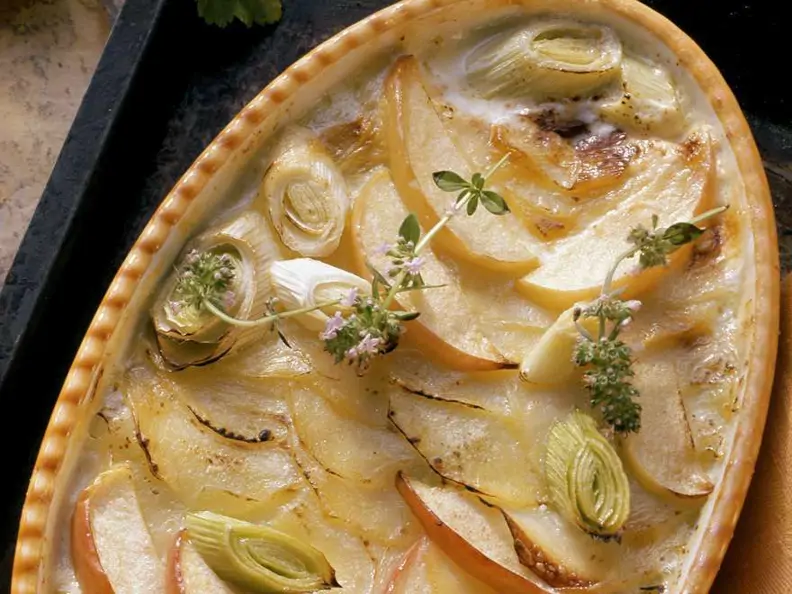 Kartoffel-Lauch-Gratin