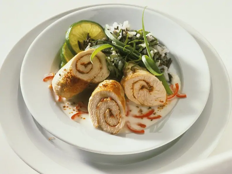 Putenröllchen mit Wildreis