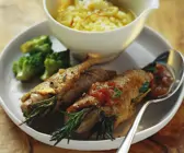 Kalbsröllchen mit Safranrisotto