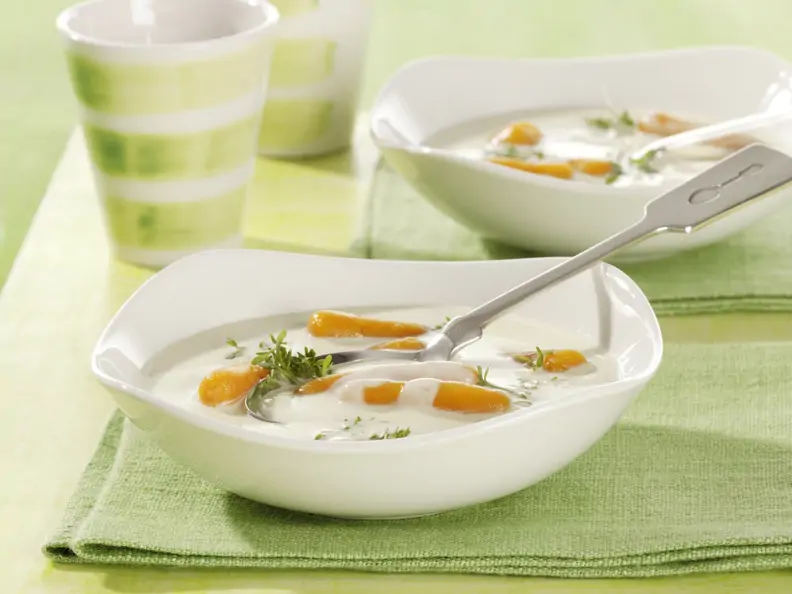 Käsesuppe mit Karotten