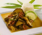 Rindfleisch-Shiitake-Wok