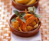 Gebackene Garnelen mit Tomatensauce