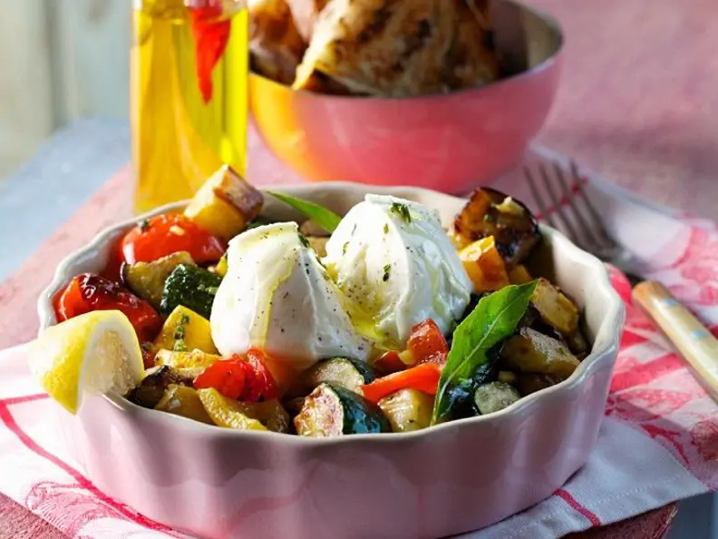 Grillgemüse mit Mozzarella