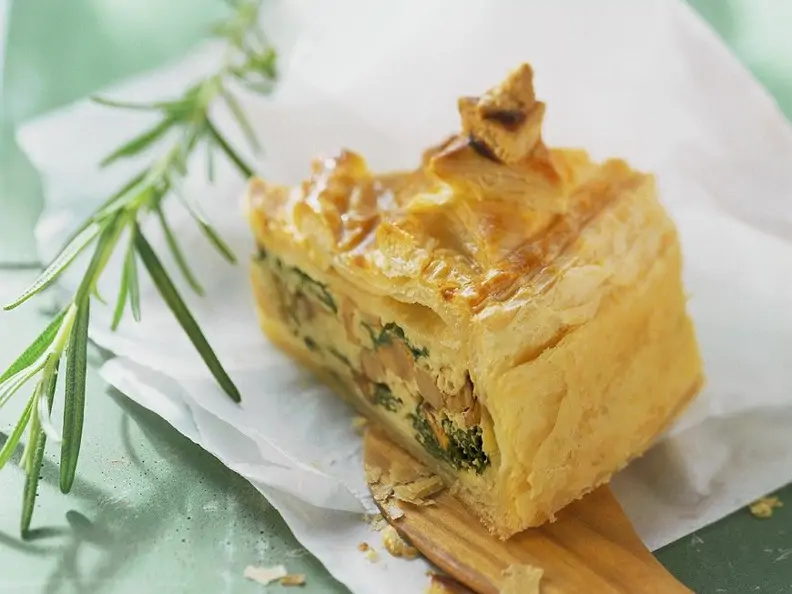 Pilz-Ricotta-Pie