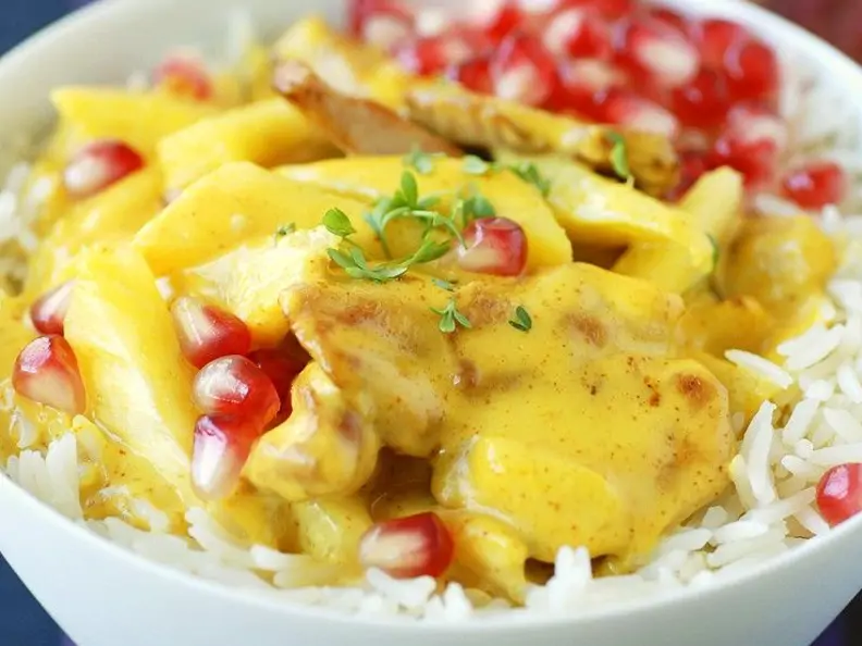Fruchtiges Hähnchencurry