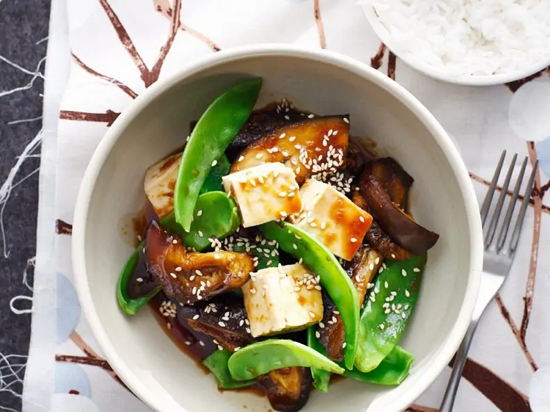 Tofu mit Auberginen