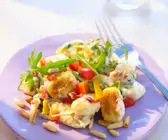 Gebratene Gnocchi mit Rucola und Paprika