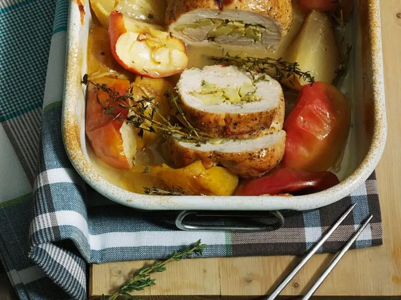 Gefüllter Putenbraten mit Äpfeln