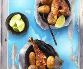 Hähnchen mit Kartoffeln aus dem Ofen