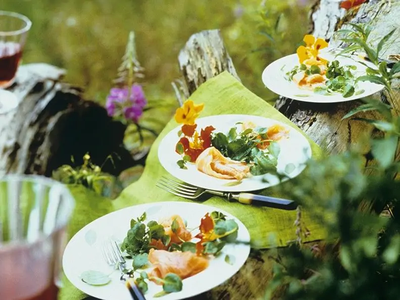 Kressesalat mit Lachs