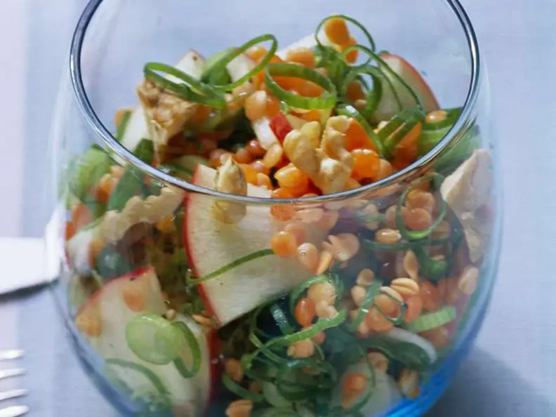 Fruchtiger Lauchsalat