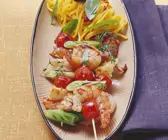 Gegrillte Shrimps-Spieße