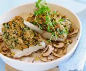Gebackenes Steinbuttfilet