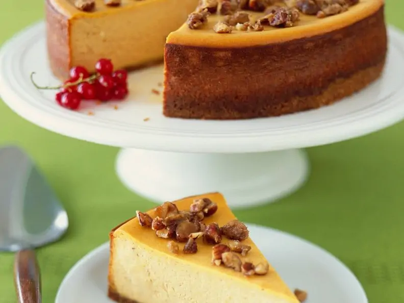 Käsekuchen mit Kürbis