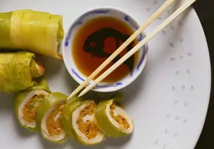 Putenröllchen mit Lauch