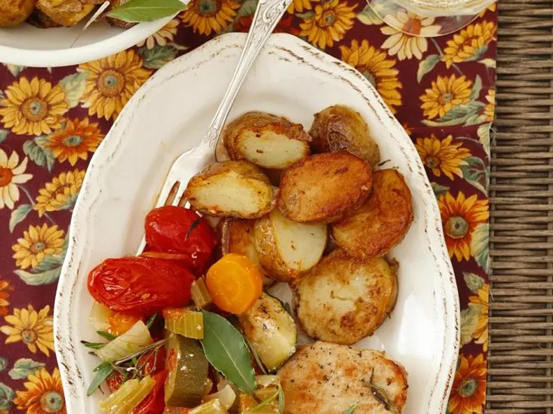 Schnitzel mit Gemüse