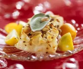 Mit Mandeln gratinierter Fisch