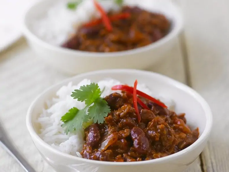 Chili con Carne mit Reis
