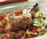 Kaninchen mit Gemüse