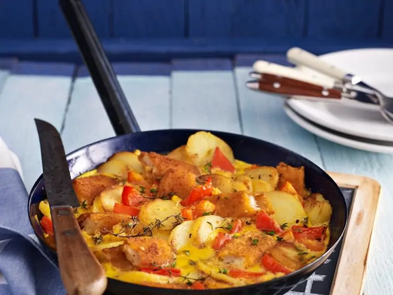 Tortilla mit Fischstäbchen