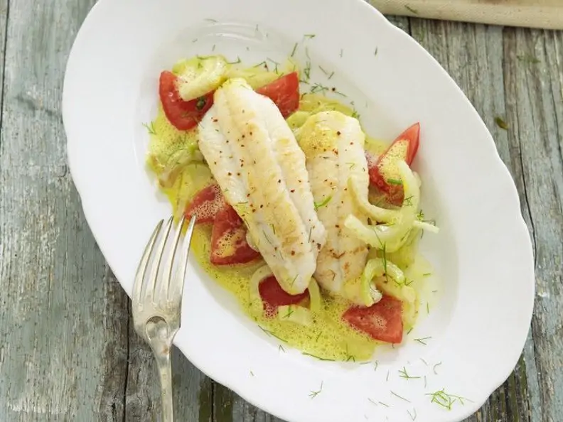 Seezunge mit Tomaten und Fenchel
