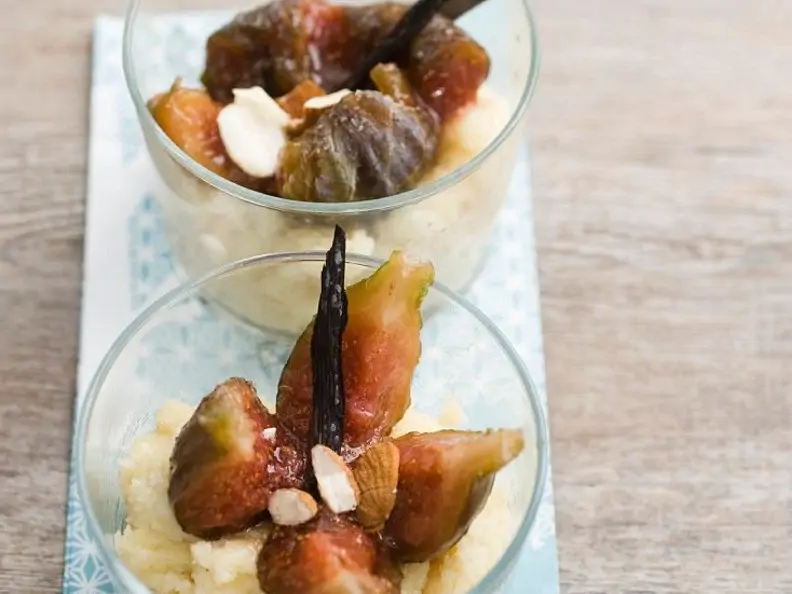 Grieß-Feigen-Dessert
