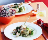 Thunfischspieße mit Kartoffeln