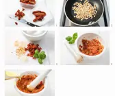 Pesto aus getrockneten Tomaten zubereiten