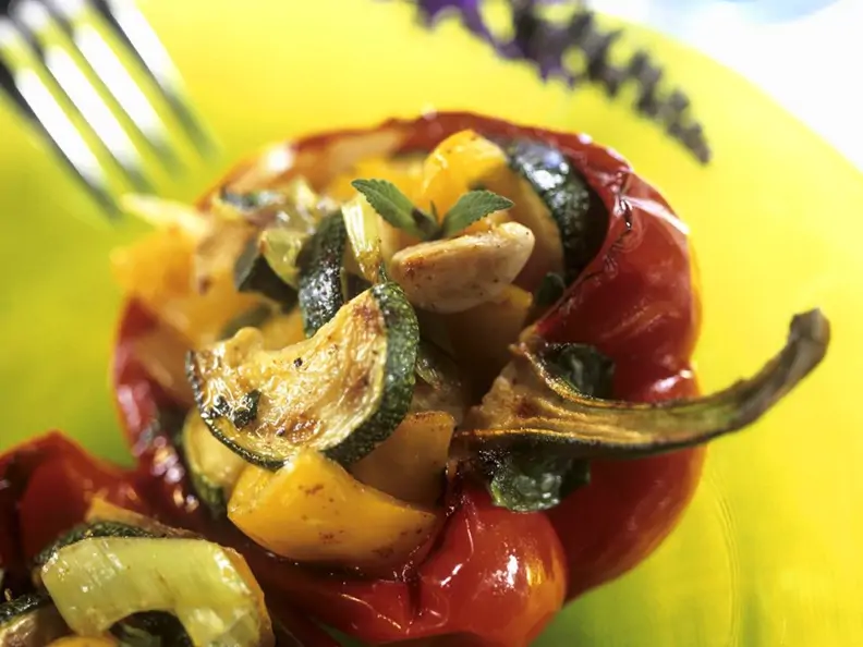 Gefüllte Paprika mit Gemüse