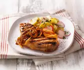 Rostbrätl mit Zwiebeln aus Thüringen