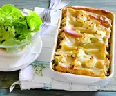Gefüllte Cannelloni mit Feta und Pilzen