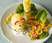 Maus aus Kartoffeln mit Quark