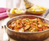 Marokkanische Hühnchen-Kichererbsenpfanne